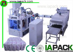1KG-2KG Flour Paper Bag Packing Machine 6-22bags/min 7kw Power With Heat Shrinking