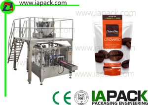 Coffee beans Stand-Up Zip Bag Packing machine Rotary Packing Machine With Multi-head Scale