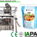 full automatic zipper bag pet food packing machine pet snacks stand up pouch filling sealing machines premade