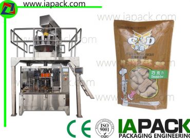 pet biscuits granule packing machine , rotary packing machine 380V 3 phase