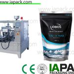 salt doypack premade pouch packing machine with volumetric cup