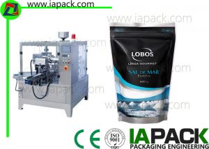 Salt Doypack Premade Pouch Packing Machine With Volumetric Cup