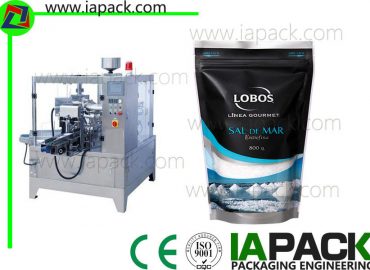 salt doypack premade pouch packing machine with volumetric cup