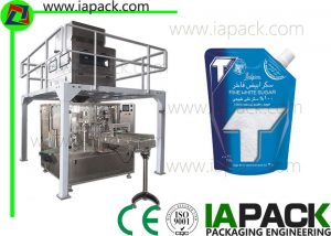 Sugar Premade Pouch Packing Machine Doypack Rotary Bag Given 2KW