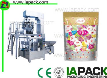 zipper pouch packing machinery stand-up zipper pouch rotary packing machine for candy