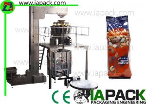 auto vertical form fill seal packaging machines 400g nuts packing