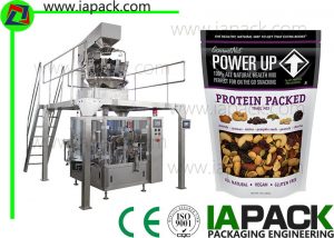 automatic nuts doypack packing machine with zipper