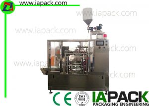 liquid premade pouch packing machine rotary with paste filler