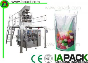 candy bag packing machine with multiheads weigher doypack packing machine2