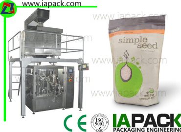 rotary seed granule packing machine vibrating feeder with zipper pouch